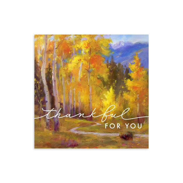 Painterly Autumn Woods Appreciation at Thanksgiving Card