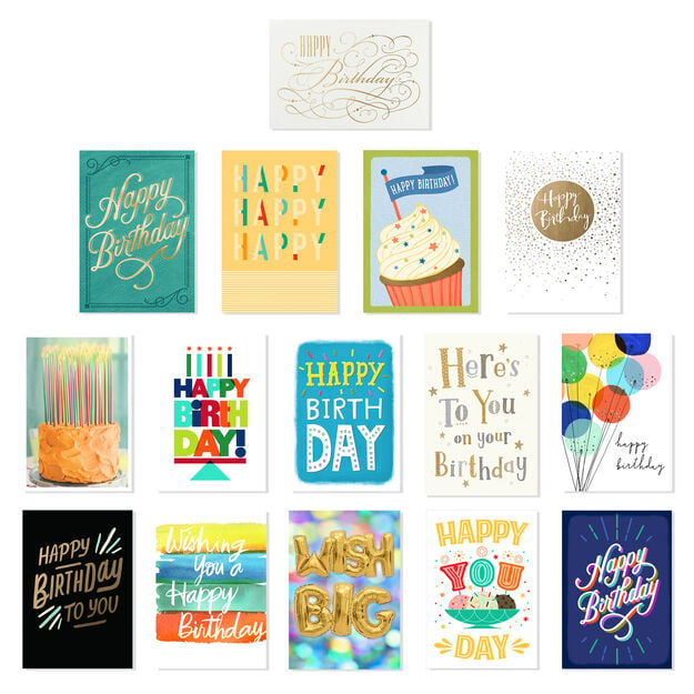 Classic & Casual Assorted Birthday Cards 75 Pack