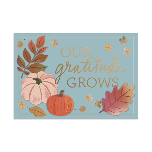 Our Gratitude Grows Appreciation at Thanksgiving Card