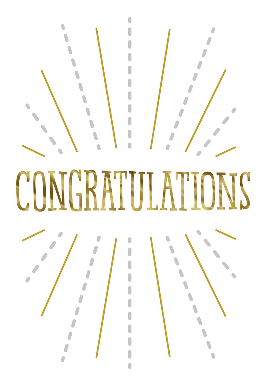 Golden on White Congratulations Card | Hallmark Business