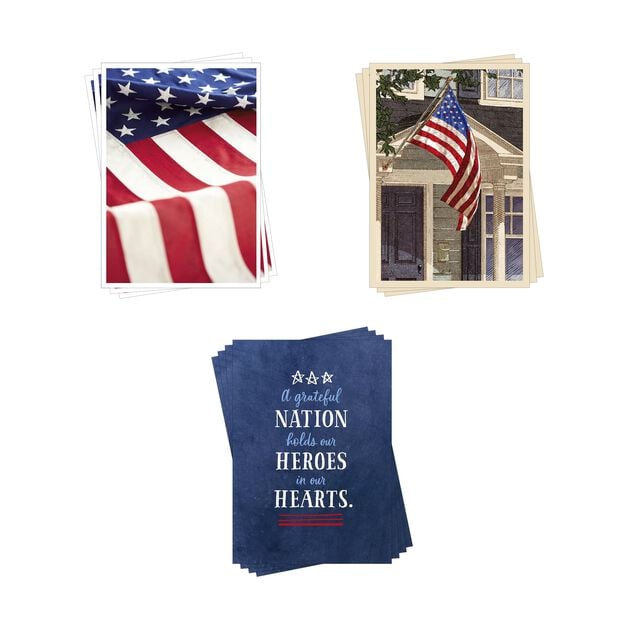 Heroes in Our Hearts Assorted Patriotic Cards 10 Pack