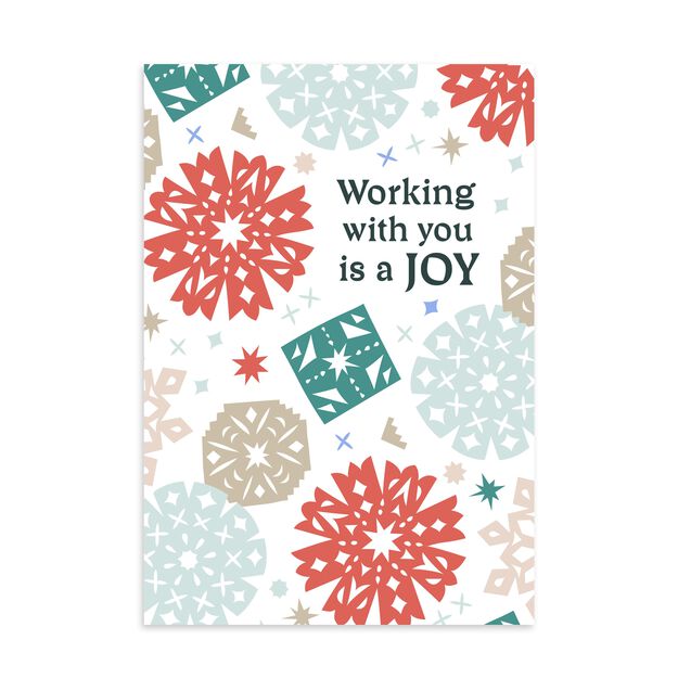 Joy & Snowflakes Appreciation at the Holidays Card