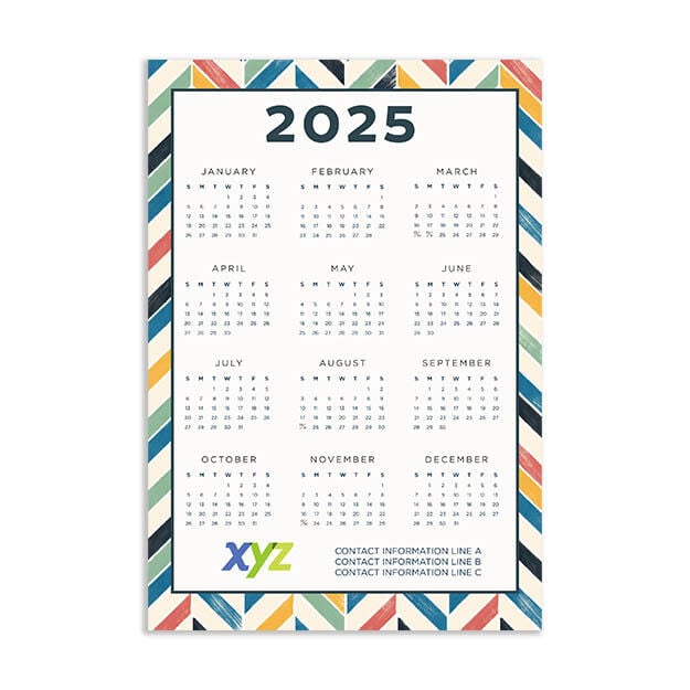 Chevron Magnetic 2025 Calendar