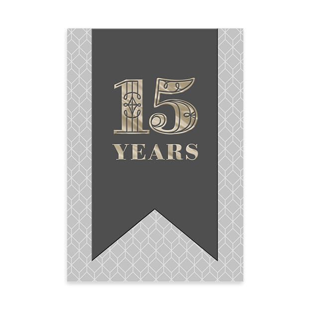 Template logo 15 years anniversary Royalty Free Vector Image