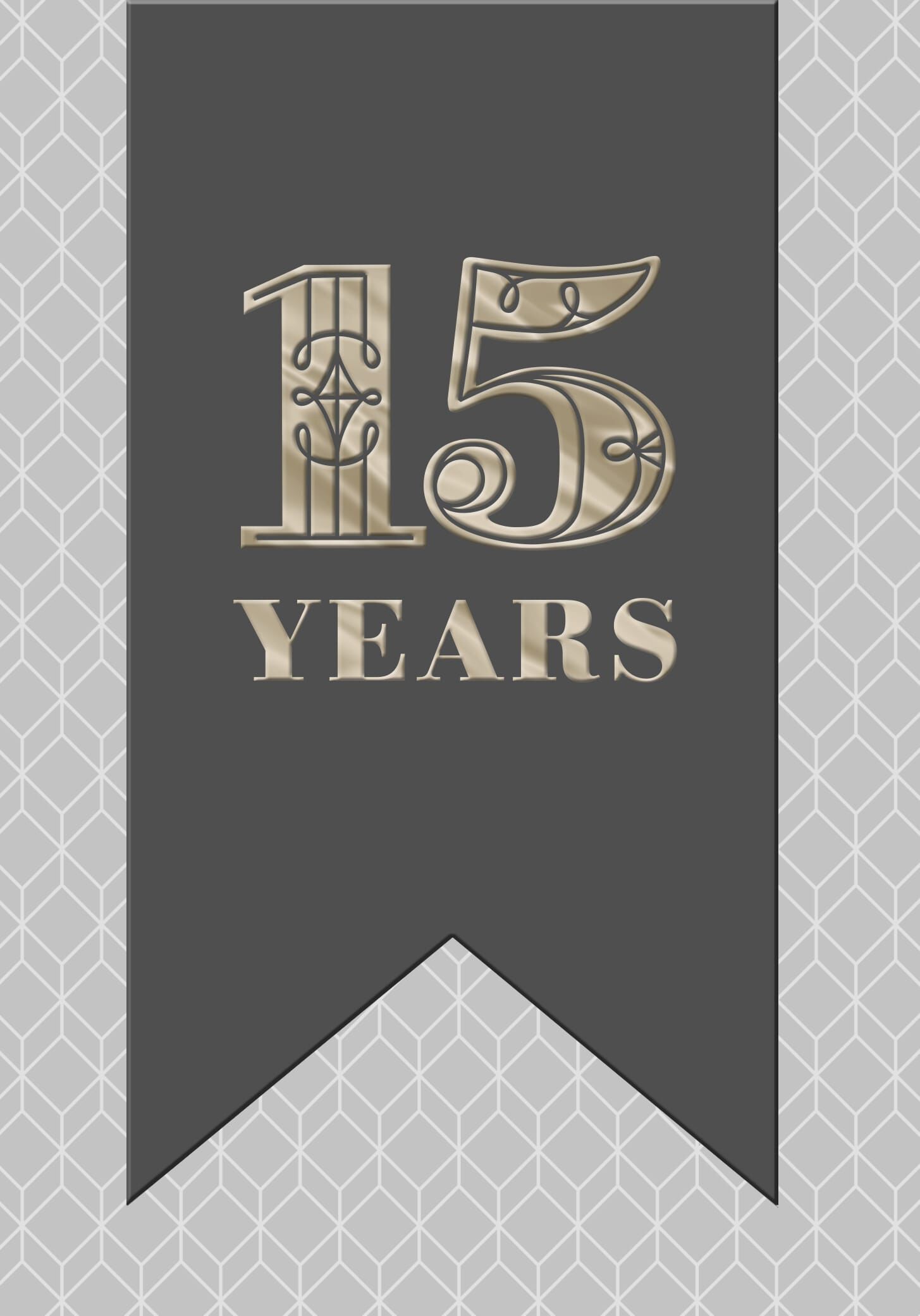 Template logo 15 years anniversary set Royalty Free Vector