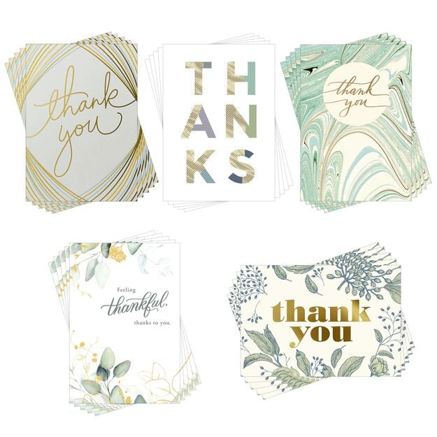 Classic Appreciation Assorted Thank You Cards 25 Pack