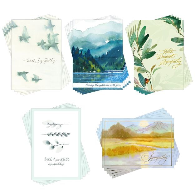 Quiet Condolences Assorted Sympathy Cards 25 Pack