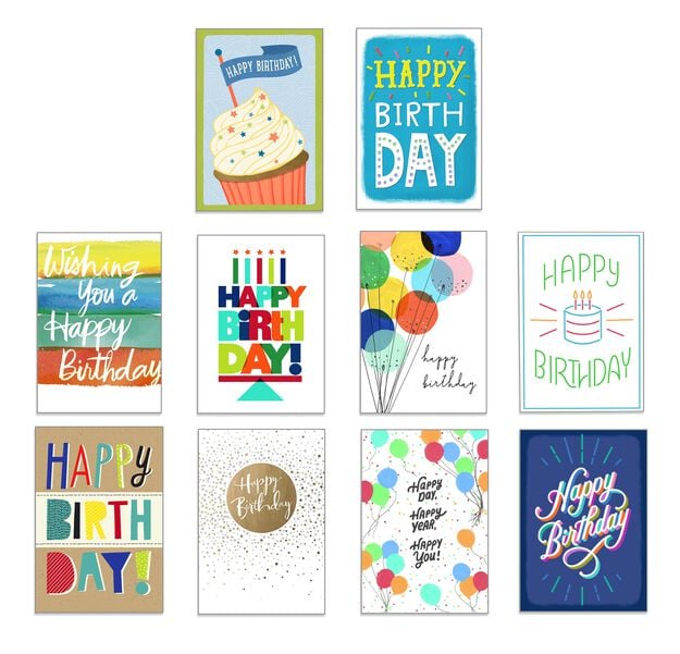 Classic Collection Assorted Birthday Cards 50 Pack