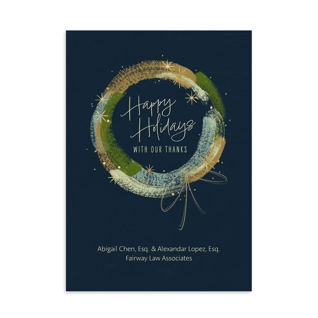 Professional Thanks Holiday Customizable Card