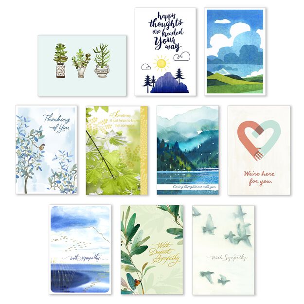 Assorted Encouragement, Get Well & Sympathy Cards 50 Pack