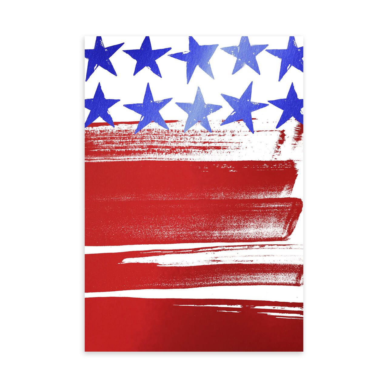 Painted Stars & Stripes Military Appreciation Card